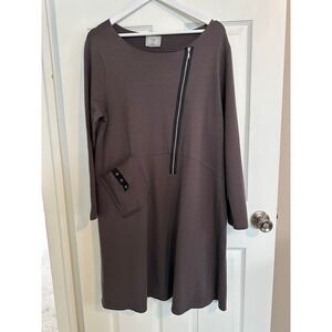 Chalet et Ceci Women's Charcoal Grey‎ Dress Made USA Size S